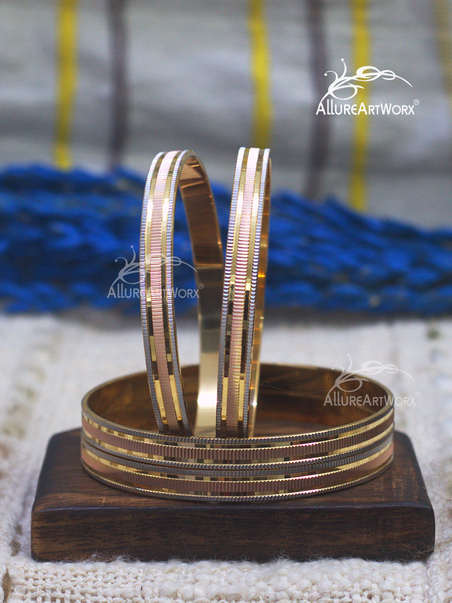Trendy Bangles(Three-tone)